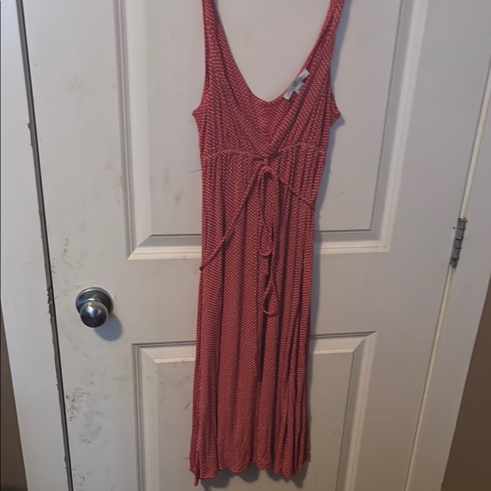 GAP Red Sleeveless Dress with Waist Tie